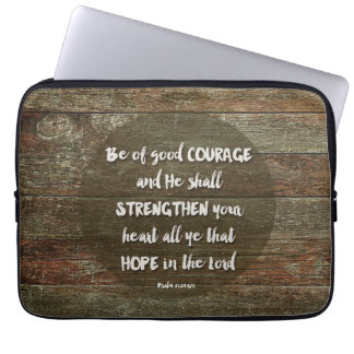 Ha Bra mod - Psalm 31:24 Mus Pad Laptop Sleeve
