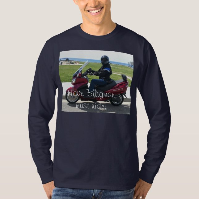 Ha Burgman, måste rida! Tee Shirt (Framsida)