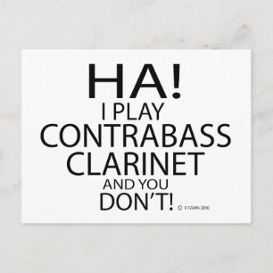 Ha Contrabass Clarinet Vykort