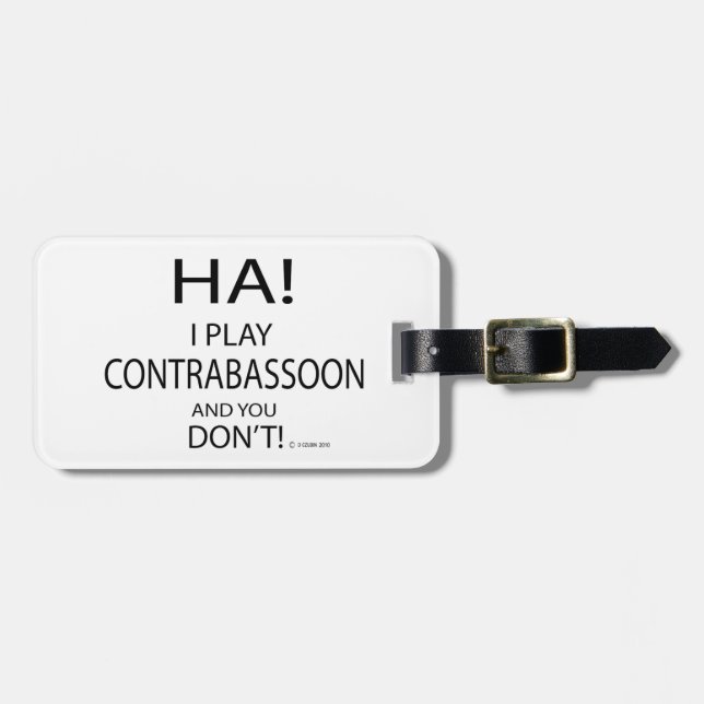 Ha Contrabassoon Bagagebricka (Horisontell Framsida)