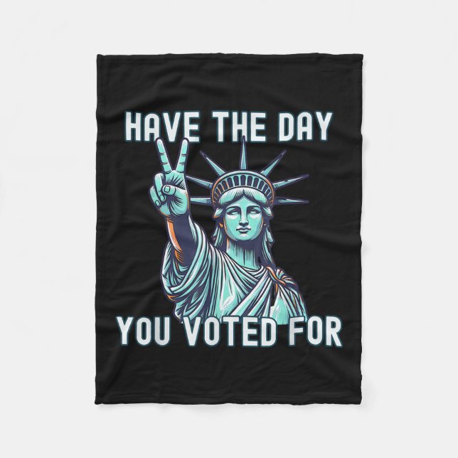 Ha den dag du röstade för - subtil antiklump fleecefilt (Framsidan)