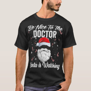 Ha det bra till Doktor, tomten tittar på Julafton T Shirt