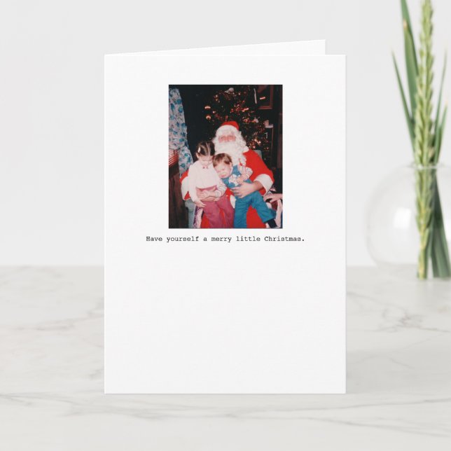 Ha dig en glad lite Christmas. Helgkort (Framsida)