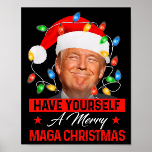 Ha dig en riktigt glad mega jul Santa Rolig T Poster