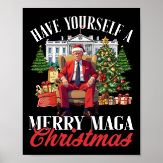 Ha dig en riktigt glad mega jul tomte rolig T Poster