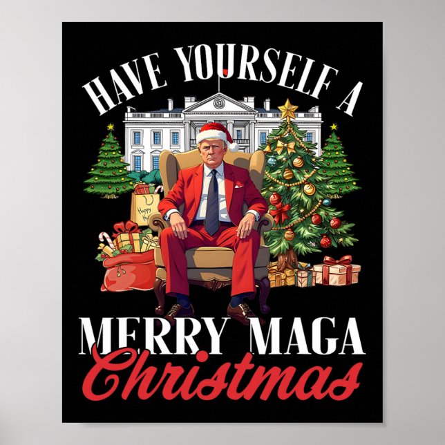 Ha dig en riktigt glad mega jul tomte rolig T Poster (Framsidan)