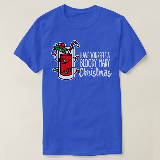 Ha din blodiga, konstiga jul, julafton Merry T Shirt (Design framsida)