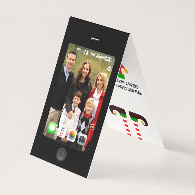 Ha din selfie en glad julbild kort (Framsida)