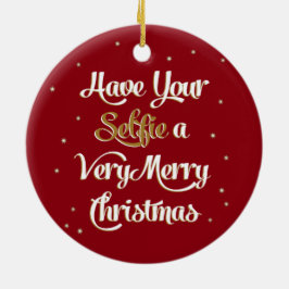 Ha ditt "självständiga" God jul-prydnadsröda Julgransprydnad Keramik