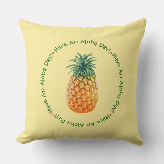 Ha en Aloha-dag Ananas Kudde (Framsida)