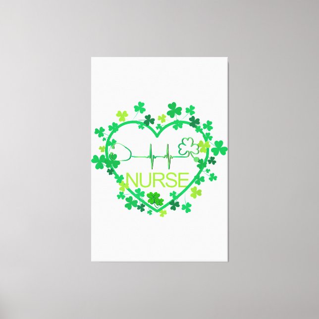 Ha en Australian shepherd Hund Lucky Charm St Pat Canvastryck (Framsida)