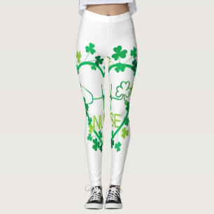 Ha en Australian shepherd Hund Lucky Charm St Pat Leggings