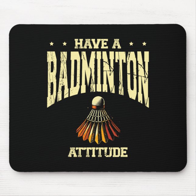 Ha en Badminton Attitude Badminton Player Shuttle Musmatta (Framsidan)