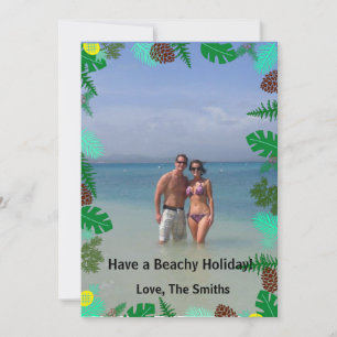 Ha en Beachy Helgdag! Tropiskt julkort