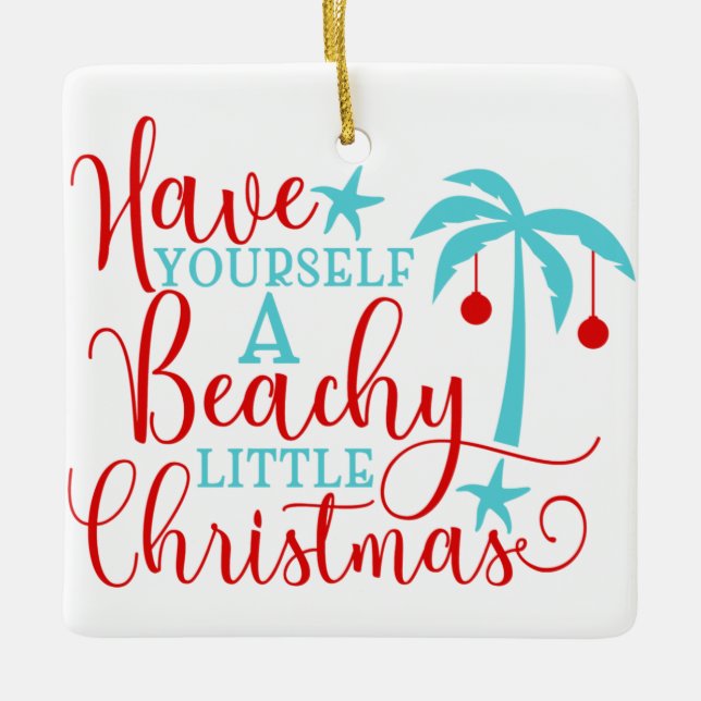 Ha en Beachy Little-jul Julgransprydnad Keramik (Framsida)
