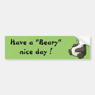 Ha en beary trevlig dag bildekal
