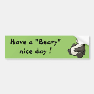 Ha en beary trevlig dag bildekal