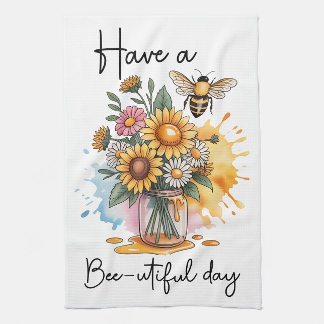 Ha en Bee utiful dag Kökshandduk (Vertikal)