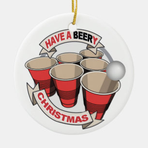 Ha en Beery julölPong w poem. Julgransprydnad Keramik