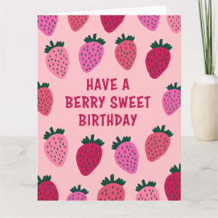 Ha en berry Sweet Birthday - Strawberry Pun Kort