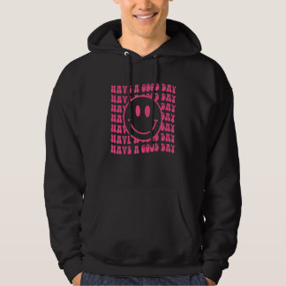 Ha en bra dag Retro Leende Ansikte Estetik 2 Hoodie