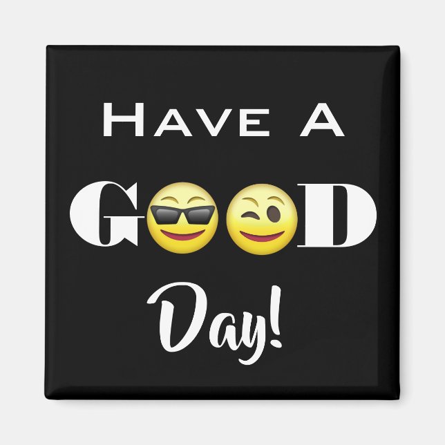 "Ha en Bra Day" Emojis Magnet (Framsidan)