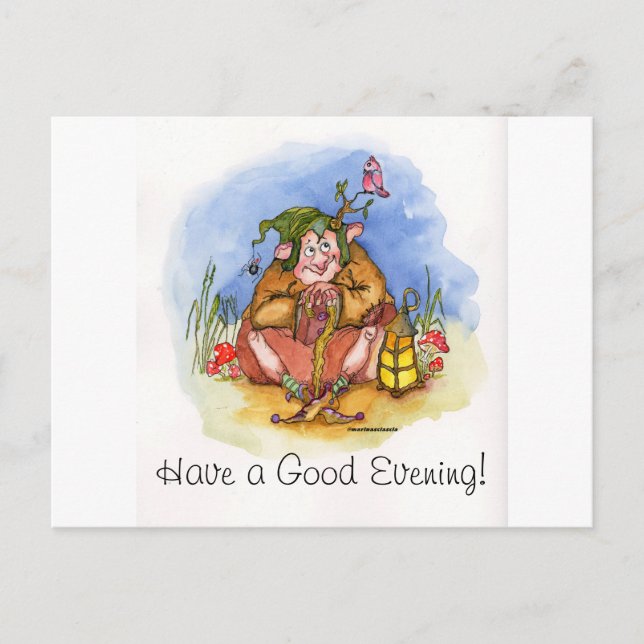 Ha en Bra kväll! Helg Vykort (Framsida)