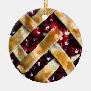 Ha en Cherry-jul Funny Food Pun Julgransprydnad Keramik