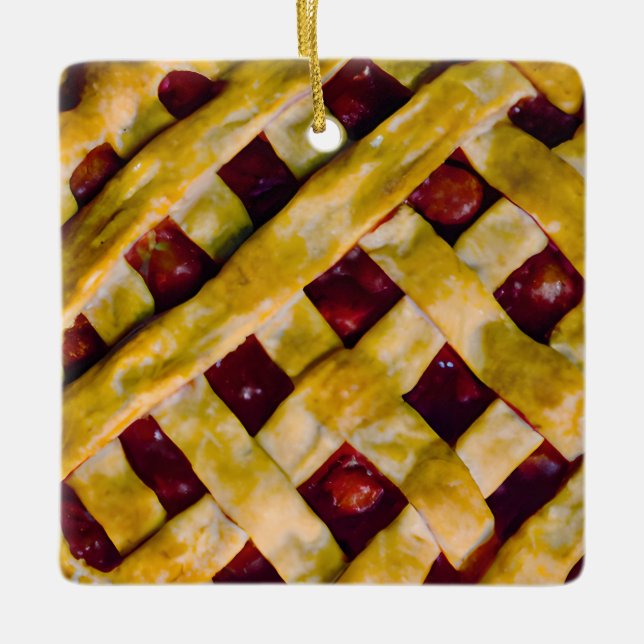 Ha en Cherry-jul | Funny Food Pun Julgransprydnad Keramik (Framsida)