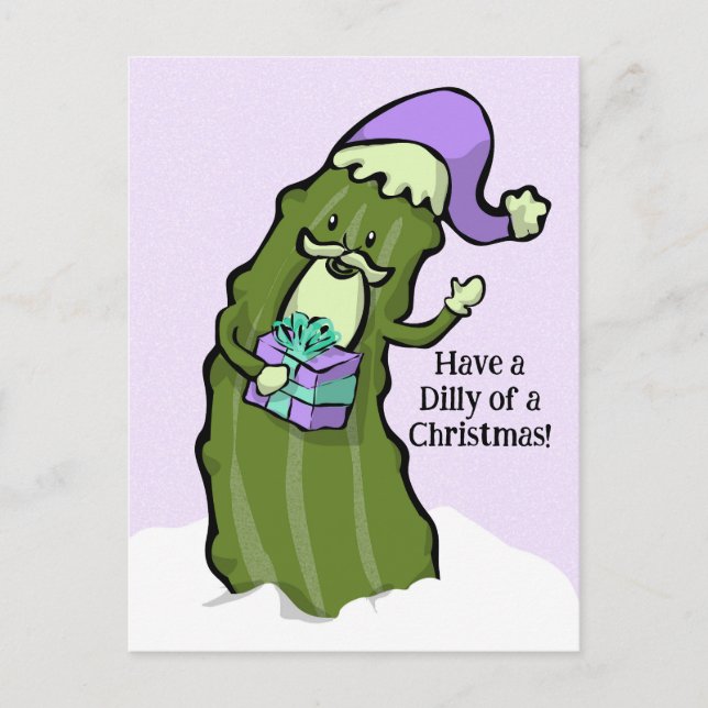 Ha en DILLy på en jul Helg Vykort (Framsida)