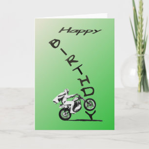 HA EN EVEL BIRTHDAY.grönt. Kort