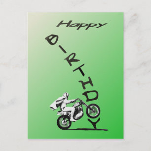 HA EN EVEL BIRTHDAY.grönt. Vykort