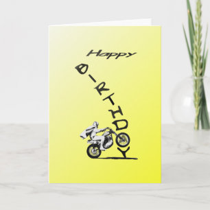 HA EN EVEL BIRTHDAY, gult. Kort