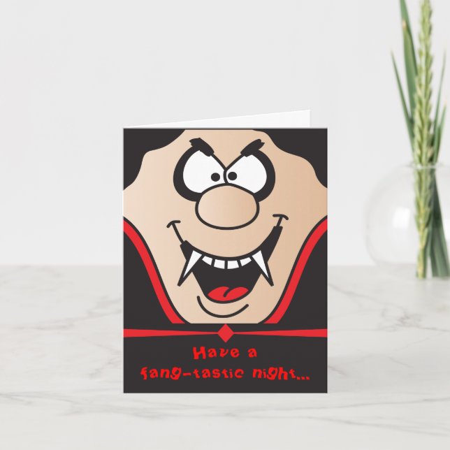 Ha en Fang-Tastic Halloween Natt Kort (Framsida)