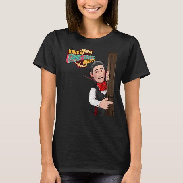 Ha en Fang Tastic night Halloween vampyr T Shirt (Framsida)