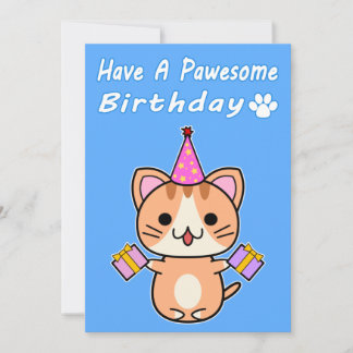 Ha en fantastisk födelsedag - Ginger Tabby katt