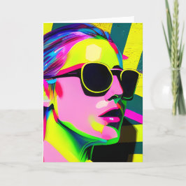 Ha en färgstark födelsedag | Abstrakt Art Kort