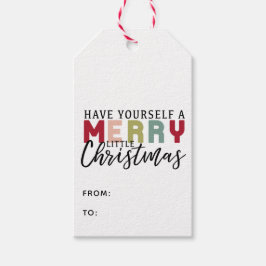 Ha en fin liten julklapp färgstark presentetikett