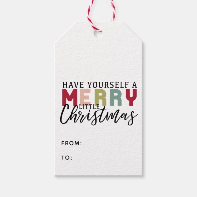 Ha en fin liten julklapp färgstark presentetikett (Framsidan)