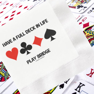 Ha en Fullt-dekan i Life Play Bridge 4 Card Kostym Pappersservett