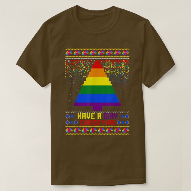 ha en gay Ugly-julsötare T Shirt (Design framsida)