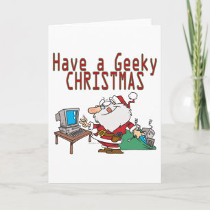 ha en geeky christmas, dansk datorteknologi helgkort