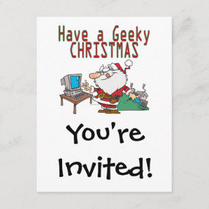 ha en geeky christmas-datorteknologi inbjudningar