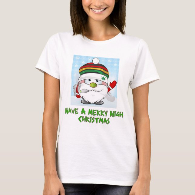 Ha En Glad Hög Jul T Shirt (Framsida)