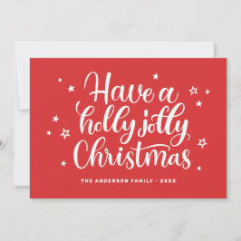 Ha en glad jul. Red Söt typografi Julkort