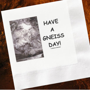 Ha en Gneiss-dag! Geology Sten Geek Humor Pappersservett
