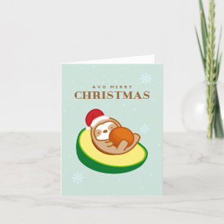 Ha en God jul Avocado Sloth Helgkort