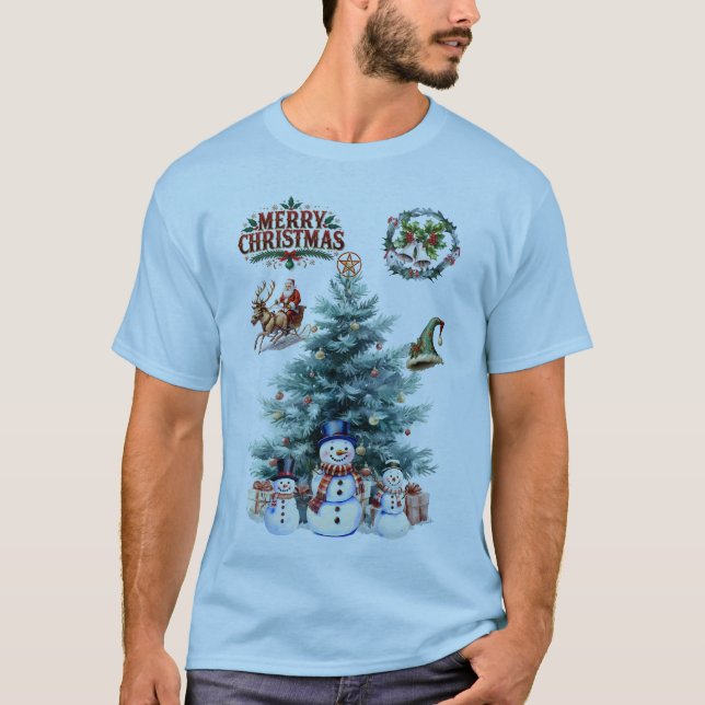Ha en God jul och Låt det snöa T Shirt (Framsida)