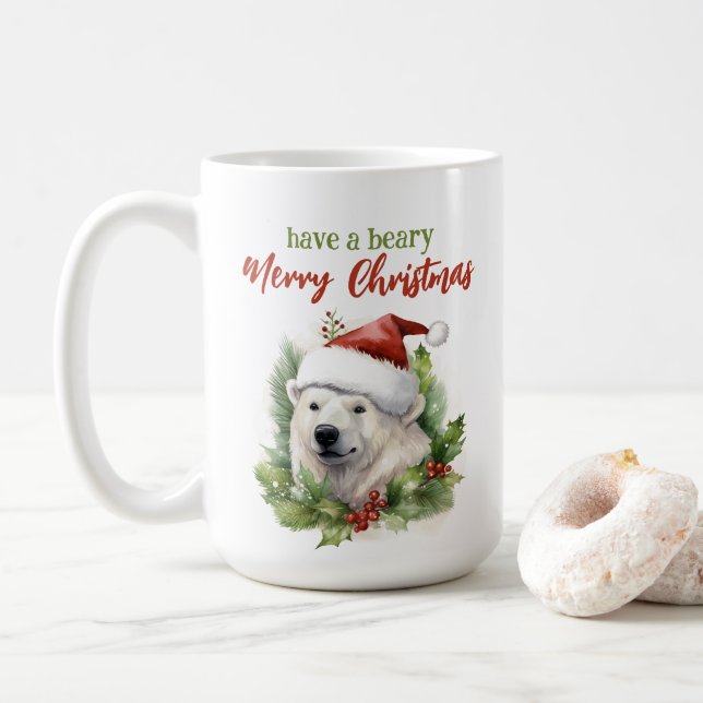 Ha en God jul Polar Bear-Anpassningsbar Kaffemugg (Med munk)