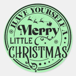 Ha en god liten jul runt klistermärke